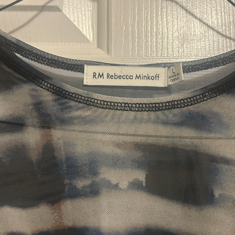 Long sleeve Sheer Patterned Top - image 4